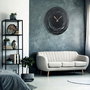 Wallity Reloj de Pared Decorativo de Metal Negro 50x50 cm